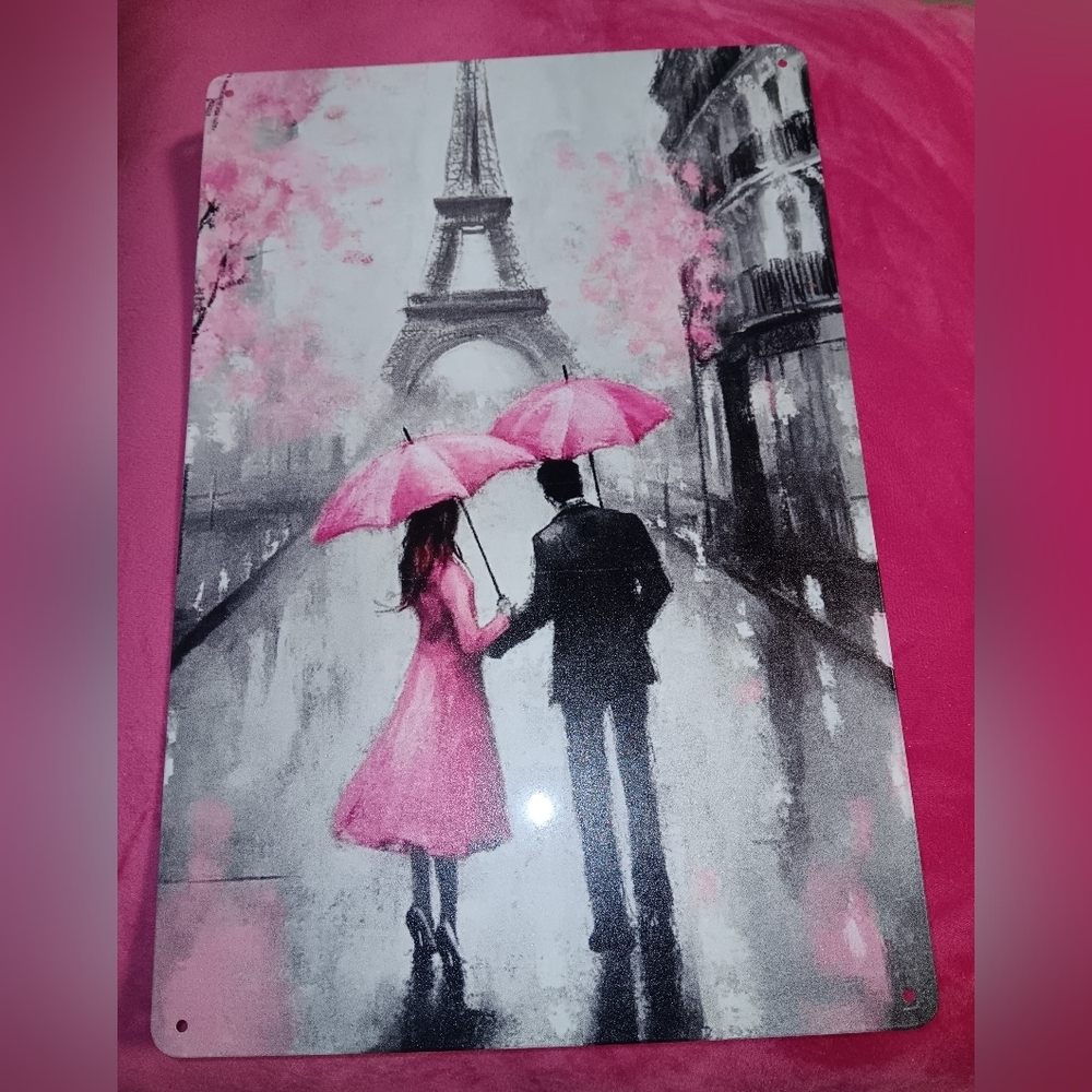 Eiffel Tower wall art Metallic Sign